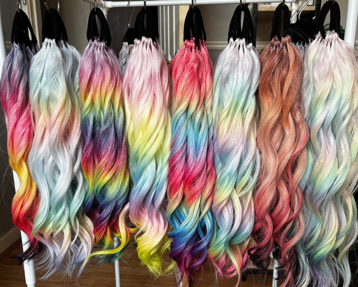 Short Pastel Wavy Ponytail